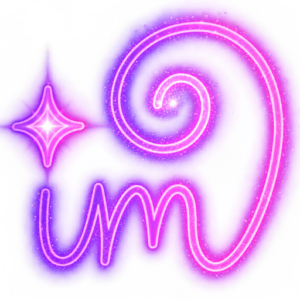 neon magenta magical sigil